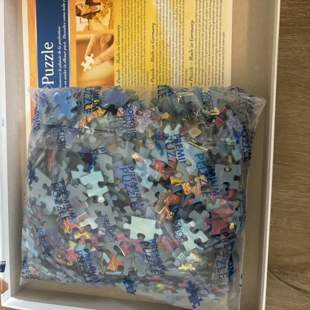 ⁠Ravensburger Tropical Waters 500 Pc Jigsaw Puzzle Sea Turtles NEW Sealed Bag